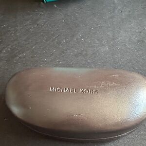 Michael Kors Brown Leather Eyewear Case